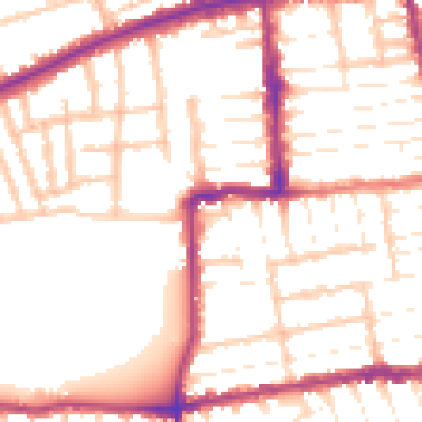 Daytime road noise heatmap for E7 9PL