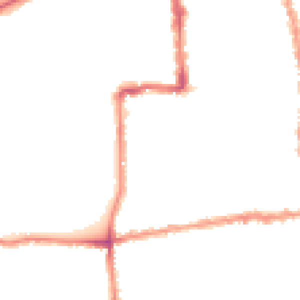 Night-time road noise heatmap for E7 9PW