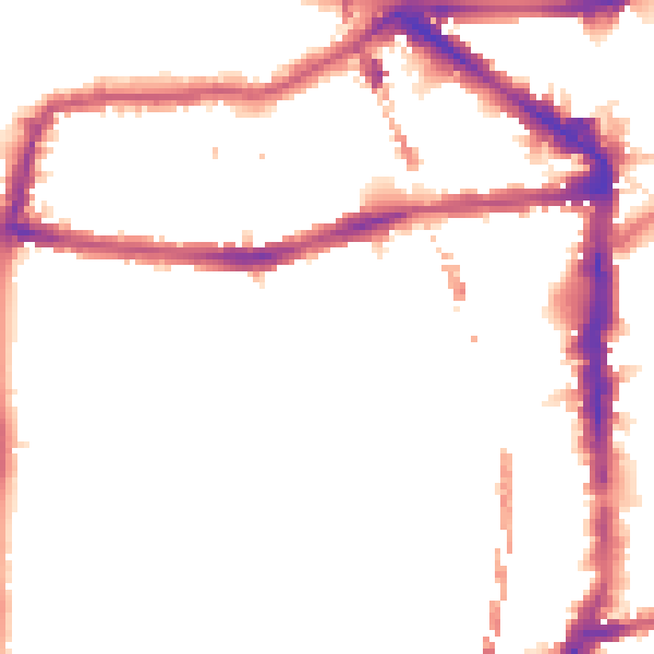 Night-time road noise heatmap for E8 1AD
