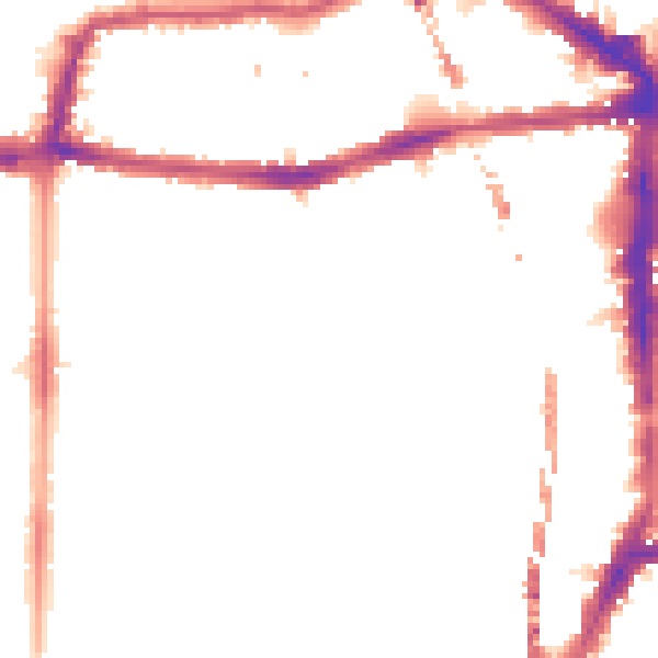 Night-time road noise heatmap for E8 1AE