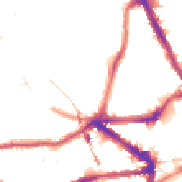Night-time road noise heatmap for E8 1AZ