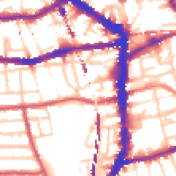 Daytime road noise heatmap for E8 1DS