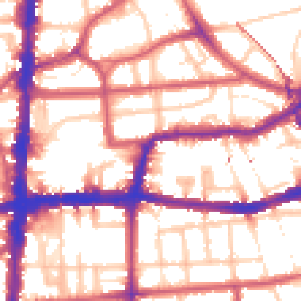 Daytime road noise heatmap for E8 1FG