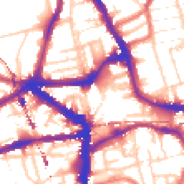 Daytime road noise heatmap for E8 1FT