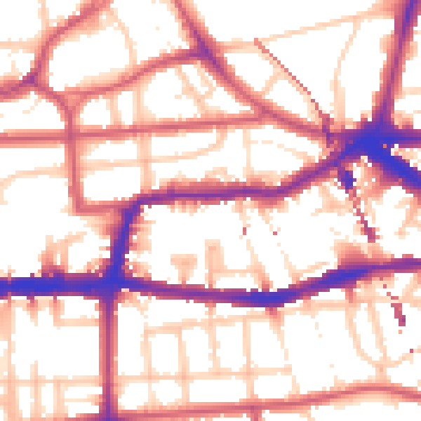 Daytime road noise heatmap for E8 1PH