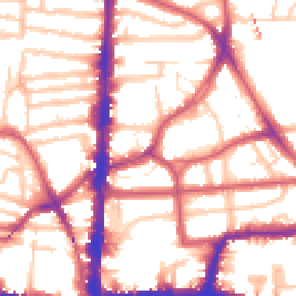 Daytime road noise heatmap for E8 2DF