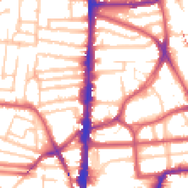 Daytime road noise heatmap for E8 2DS