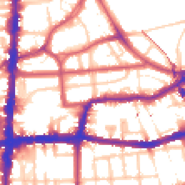 Daytime road noise heatmap for E8 2EP