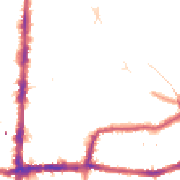 Night-time road noise heatmap for E8 2LN