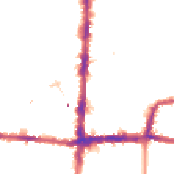 Night-time road noise heatmap for E8 2NS