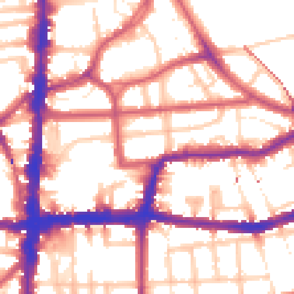 Daytime road noise heatmap for E8 2PH