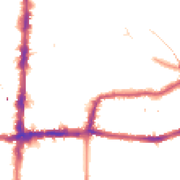 Night-time road noise heatmap for E8 2PH