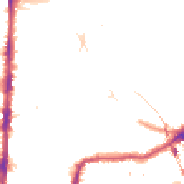 Night-time road noise heatmap for E8 2RA