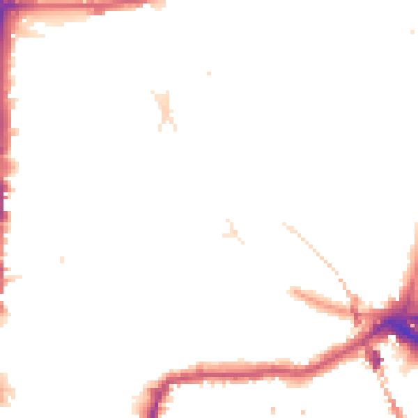 Night-time road noise heatmap for E8 2RR