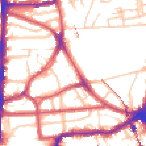 Daytime road noise heatmap for E8 2RS