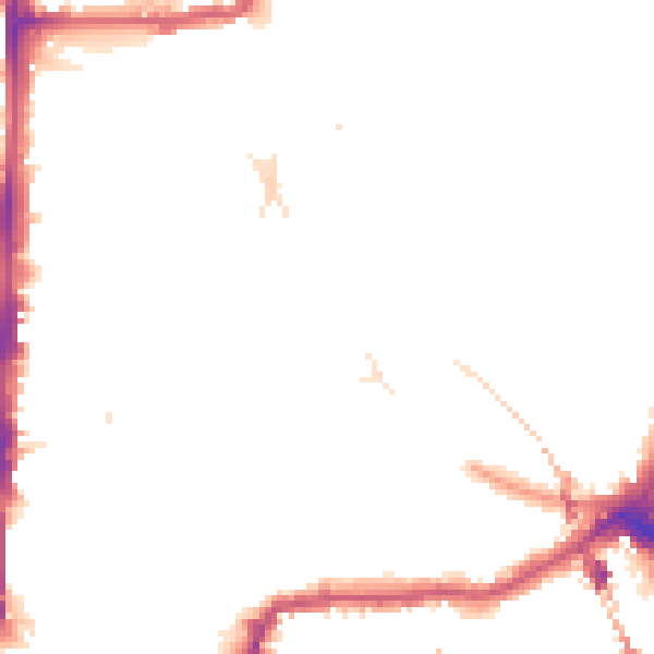Night-time road noise heatmap for E8 2RS