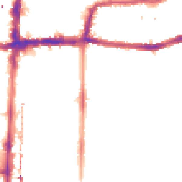 Night-time road noise heatmap for E8 3AT
