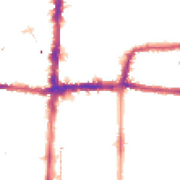 Night-time road noise heatmap for E8 3AU