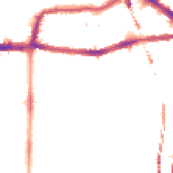 Night-time road noise heatmap for E8 3BH