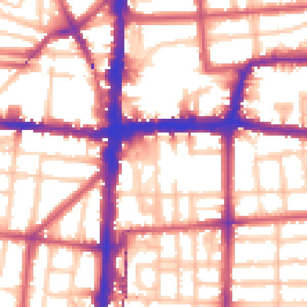 Daytime road noise heatmap for E8 3DG