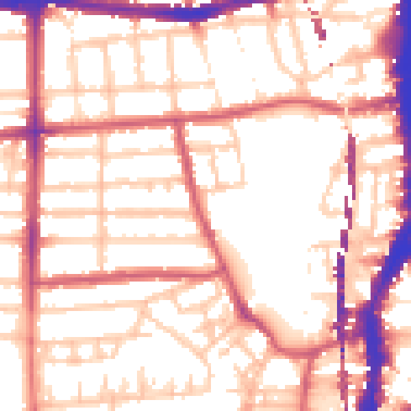 Daytime road noise heatmap for E8 3HA