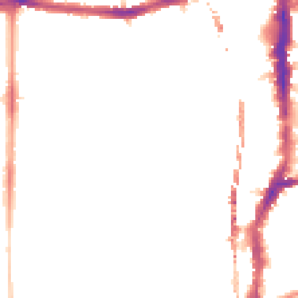 Night-time road noise heatmap for E8 3HE