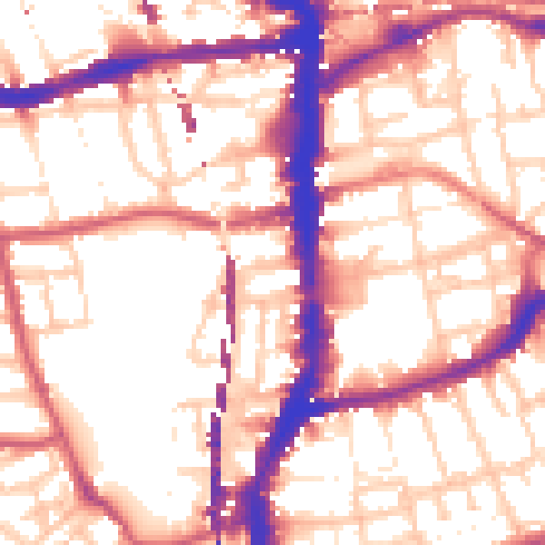 Daytime road noise heatmap for E8 3PA