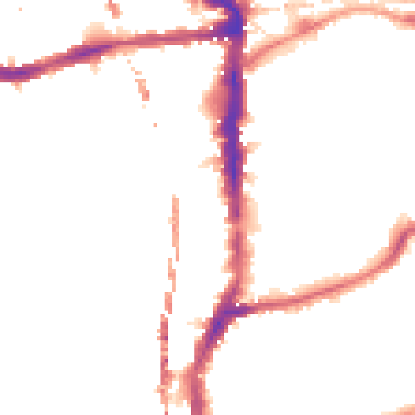 Night-time road noise heatmap for E8 3PA