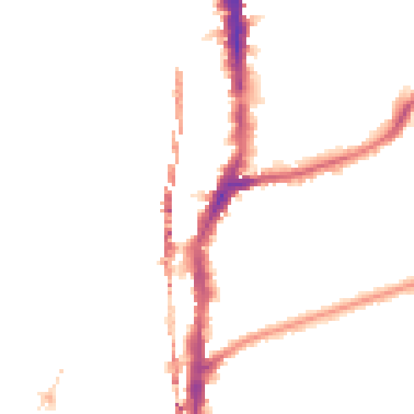 Night-time road noise heatmap for E8 3RH