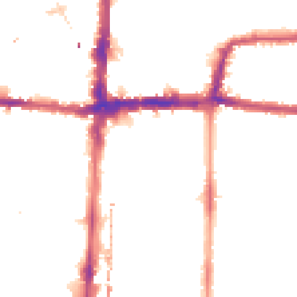 Night-time road noise heatmap for E8 3SU