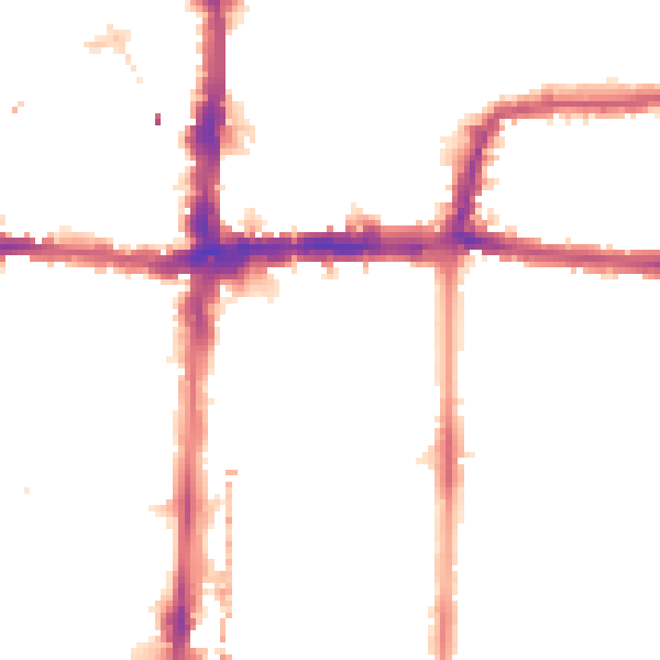 Night-time road noise heatmap for E8 3SX
