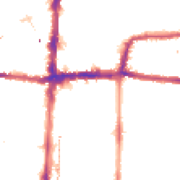 Night-time road noise heatmap for E8 3SY