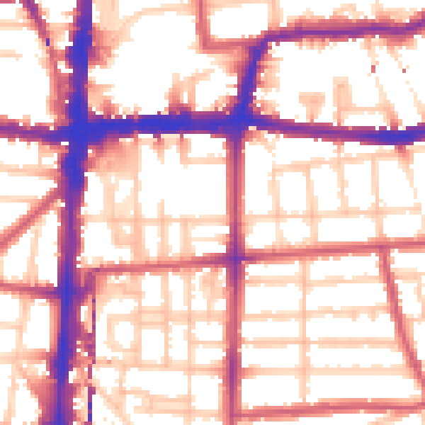 Daytime road noise heatmap for E8 3TD