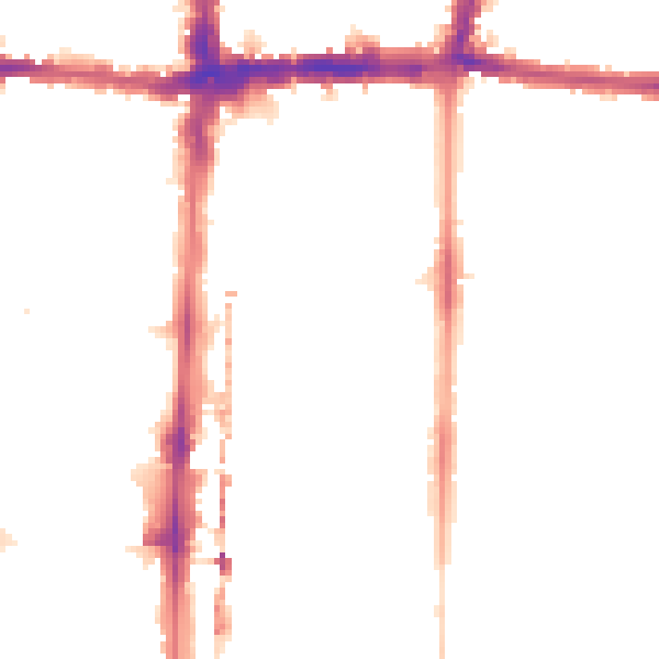 Night-time road noise heatmap for E8 3XA