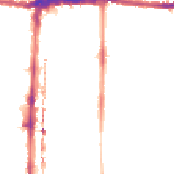 Night-time road noise heatmap for E8 3XJ