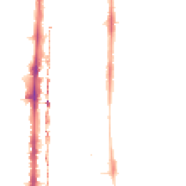 Night-time road noise heatmap for E8 4ET