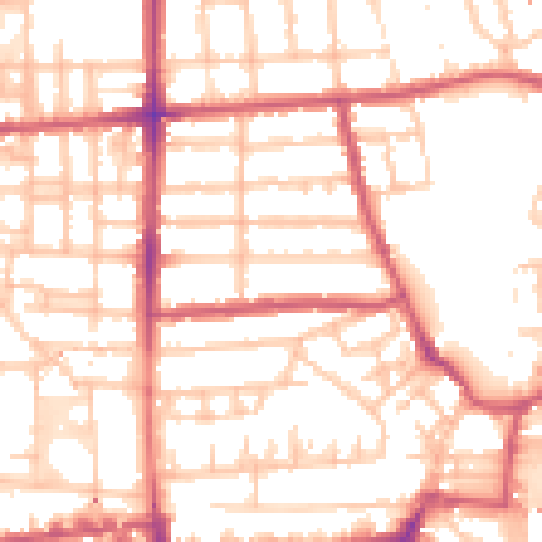 Daytime road noise heatmap for E8 4LR