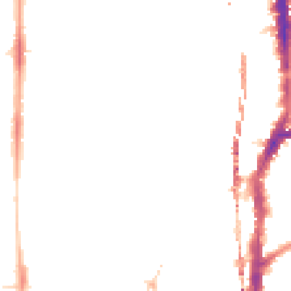 Night-time road noise heatmap for E8 4LS