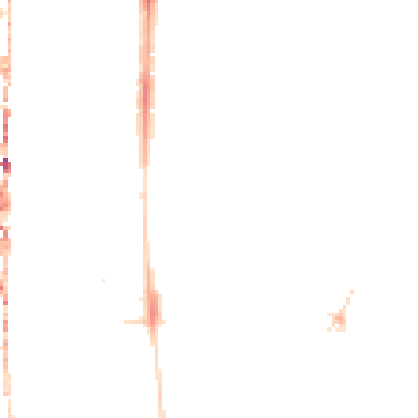 Night-time road noise heatmap for E8 4NT