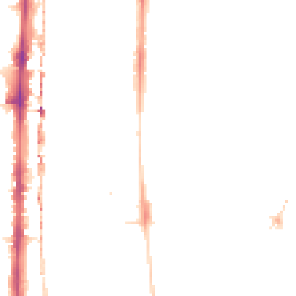 Night-time road noise heatmap for E8 4NW