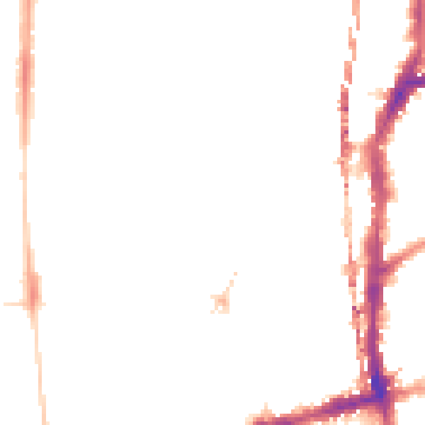 Night-time road noise heatmap for E8 4PD