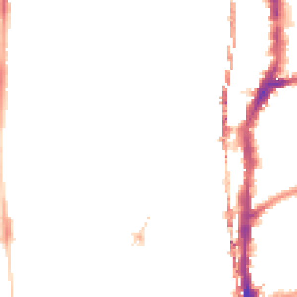 Night-time road noise heatmap for E8 4PQ