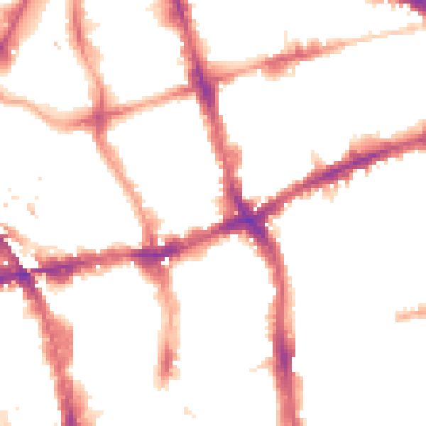 Night-time road noise heatmap for EC1V 0BX