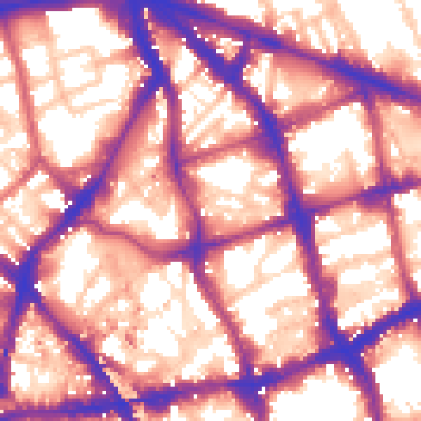 Daytime road noise heatmap for EC1V 0EL