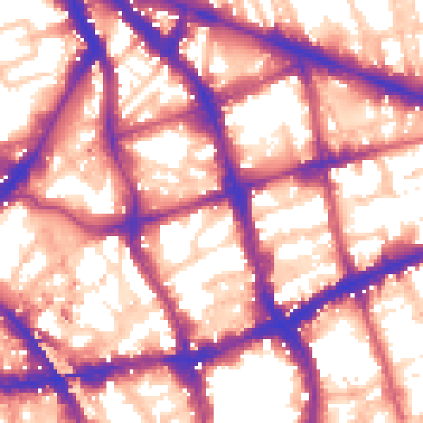 Daytime road noise heatmap for EC1V 0HX