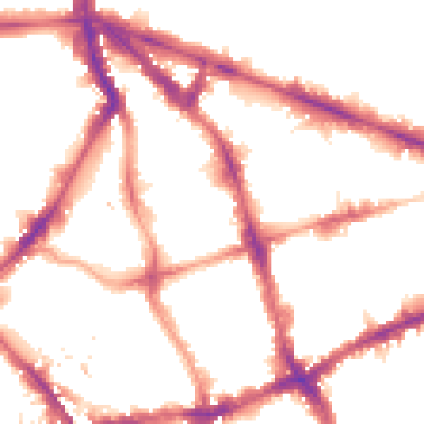 Night-time road noise heatmap for EC1V 0JA