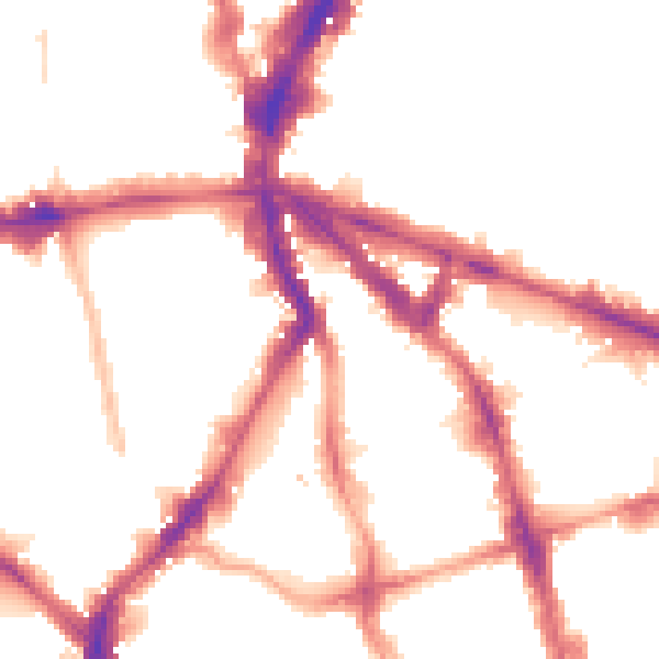 Night-time road noise heatmap for EC1V 4NR