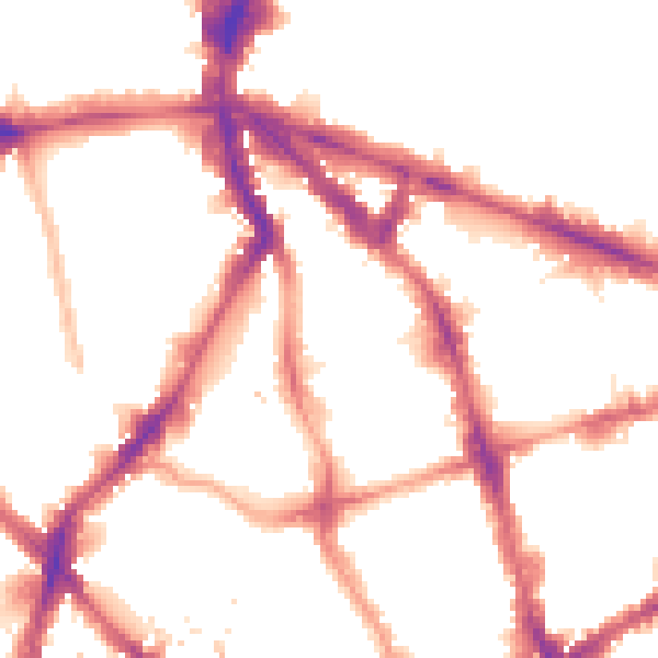 Night-time road noise heatmap for EC1V 7HU