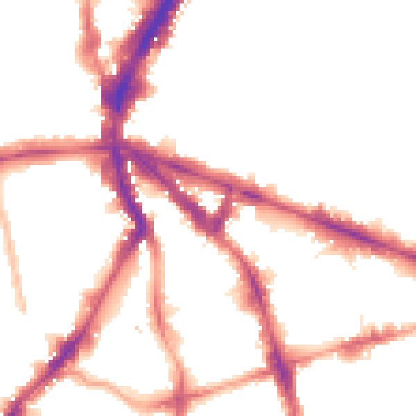 Night-time road noise heatmap for EC1V 7LN