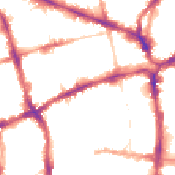 Night-time road noise heatmap for EC1V 9AY